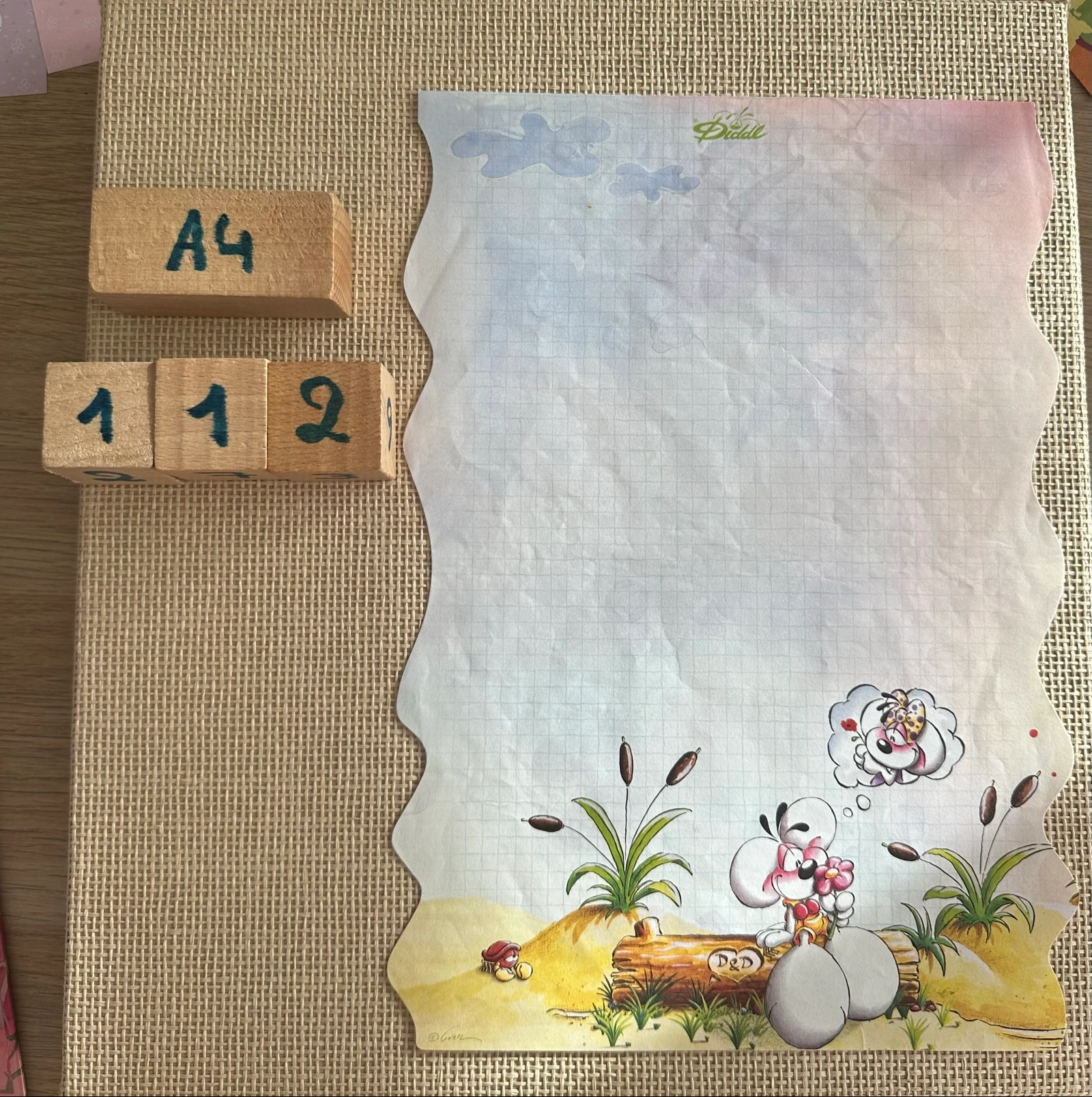 Diddl gekleurd briefpapier A4 nr. 
